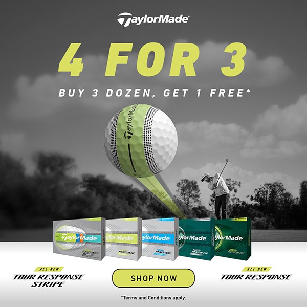 TaylorMade Tour Response Stripe Golf Balls 4 for 3